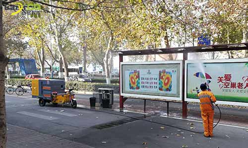 小型高压地面清洗车，环卫道路冲洗多面手