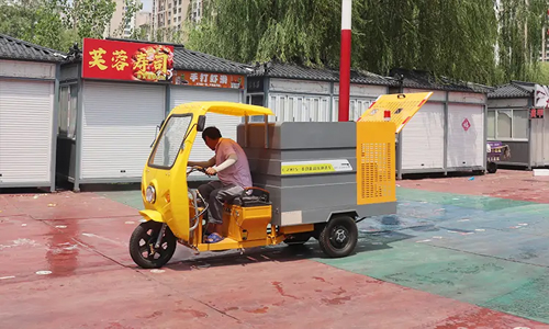 三轮高压清洗车街道清洁效率高，效果好
